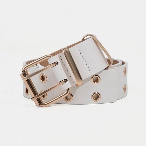 фото Ремень сима-ленд, размер 105, белый сима-лэнд