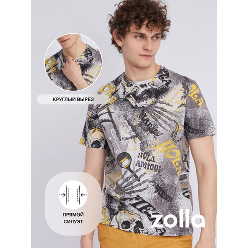 фото Футболка zolla, размер l, серый