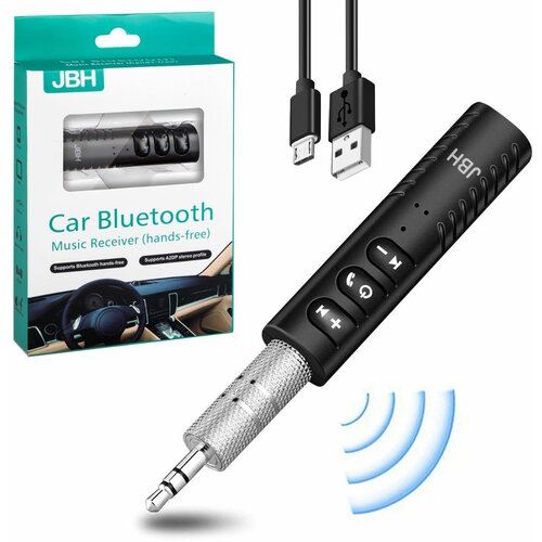 Bluetooth ресивер адаптер JBH BT-03, черный bluetooth usb адаптер noname jbh bt 09 белый