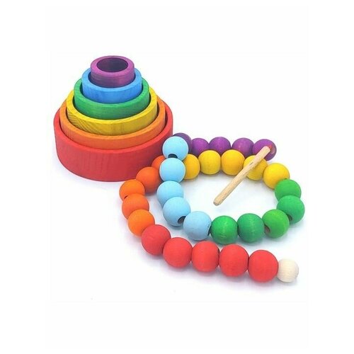 Сортер «Стаканчики», с бусинками