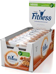 Злаковый батончик Nestle Fitness Французский молочный шоколад и карамель, 24 шт