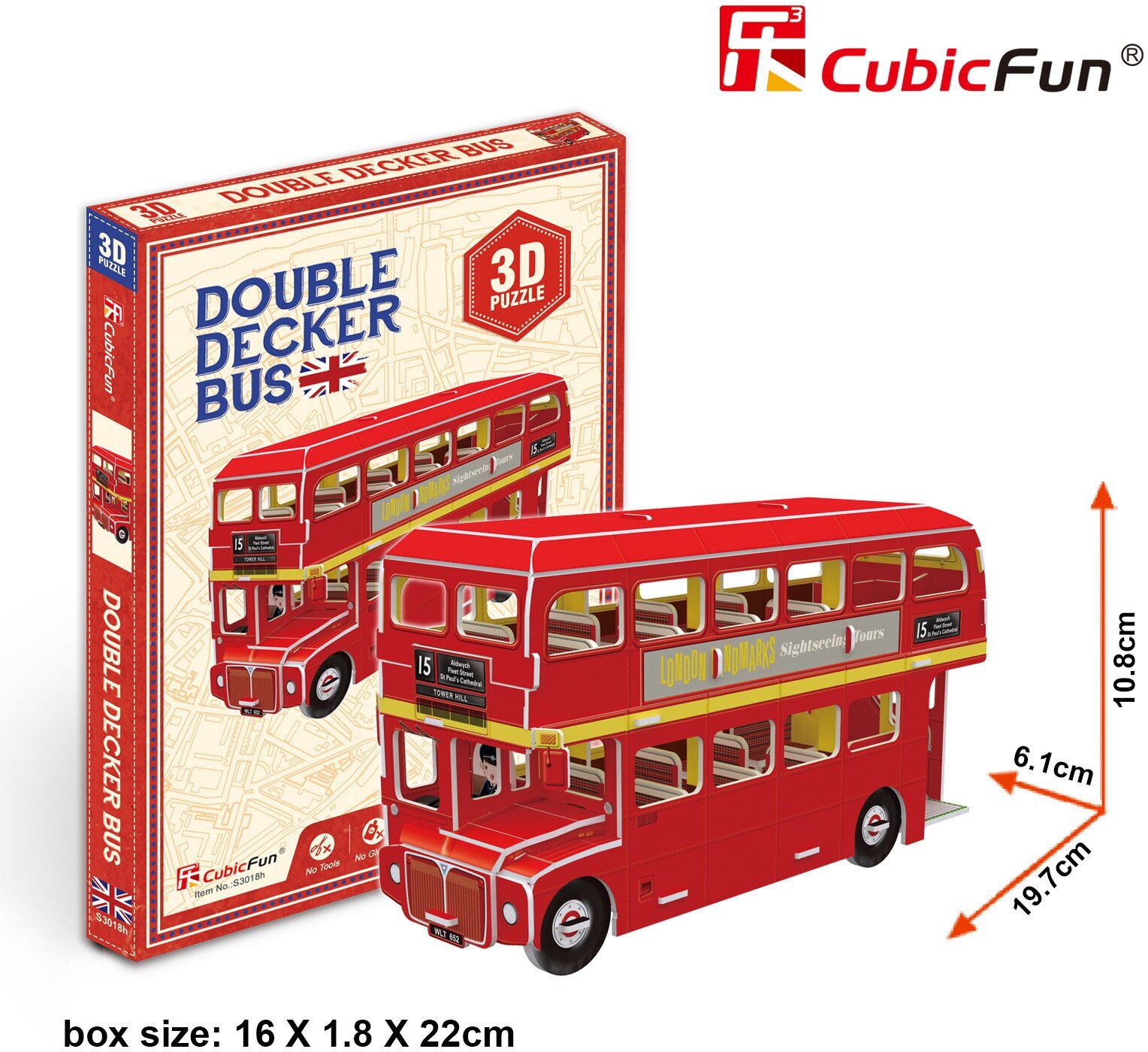 3D пазл Лондонский двухэтажный автобус Double decker bus