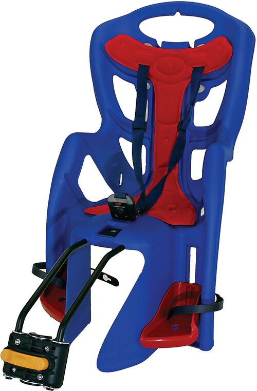 Кресло детское кресло на велосипед 5-259855 на подсед. штырь PEPE (4) синее до 7лет/22кг TUV BELLELLI (Италия)