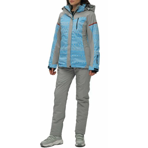 Комплект с брюками  для сноубординга, зимний, силуэт полуприлегающий, утепленный, водонепроницаемый, размер 56, голубой