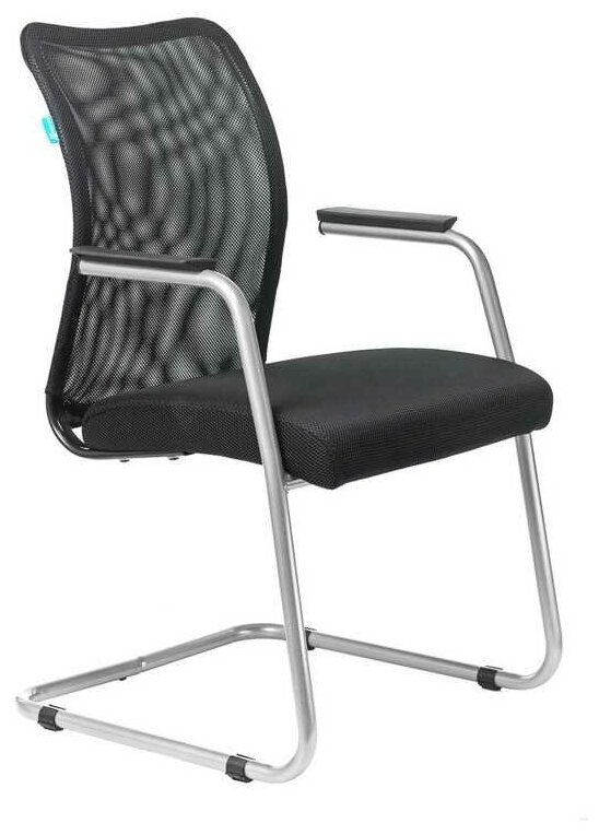 Кресло офисное бюрократ CH-599AV/TW-11 на полозьях черный TW-01 сиденье черный TW-11