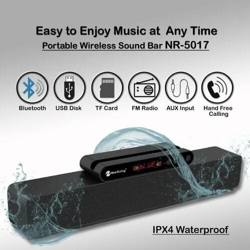 Колонка Bluetooth (SoundBar) NewRixing NR-5017, USB, TF, AUX, FM, TWS + Микрофон.