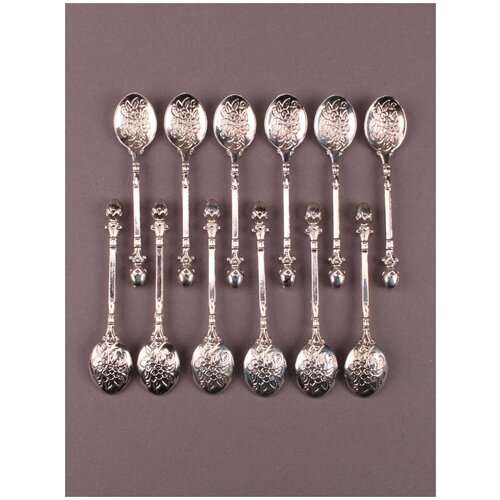 Набор декоративных ложечек 12шт серебро 2600₽
