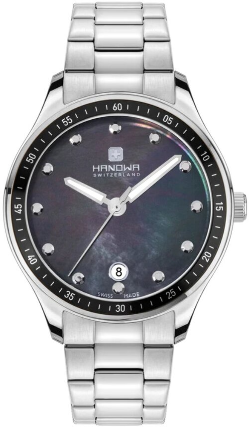 Наручные часы HANOWA, черный, серебряный
