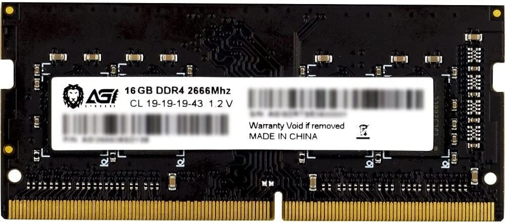 Оперативная память AGI SD138 AGI266616SD138 DDR4 - 1x 16ГБ 2666МГц, для ноутбуков (SO-DIMM), Ret