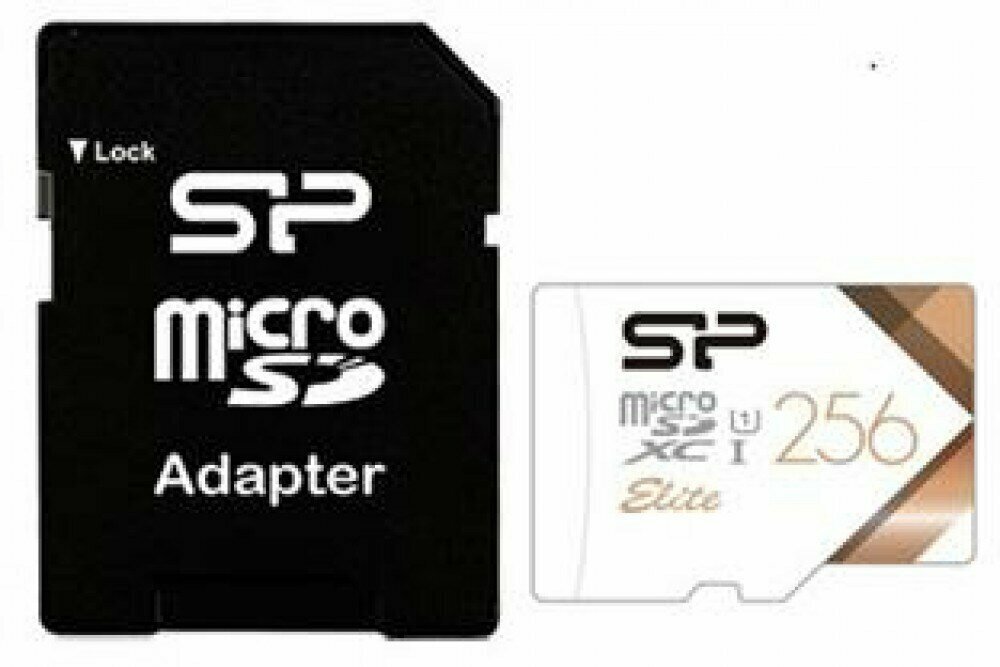 Карта памяти 256Gb MicroSD Silicon Power Elite + SD адаптер (SP256GBSTXBU1V21SP)