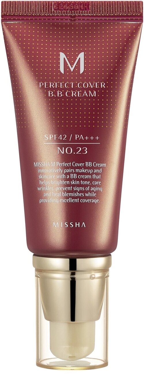 MISSHA M Perfect Cover BB Cream Тональный крем SPF 42/PA+++, 50 мл, 23 Natural Beige