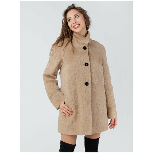 Пальто  ballini демисезонное, размер 46, бежевый