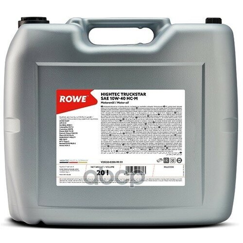 ROWE Hightec Truckstar Sae 10w-40 Hc-M