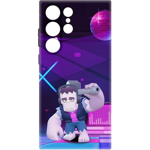 Чехол-накладка Krutoff Soft Case Brawl Stars - Фрэнк для Samsung Galaxy S23 Ultra черный чехол накладка krutoff soft case brawl stars призрак скуик для samsung galaxy s23 ultra черный