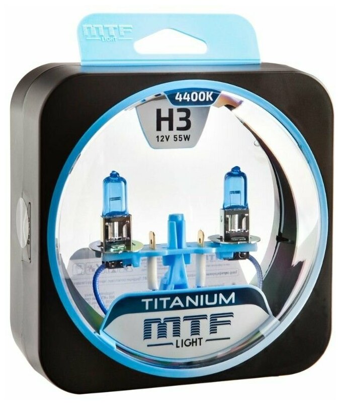 Автолампы H3 - Галогенные лампы MTF Light серия TITANIUM 4400K