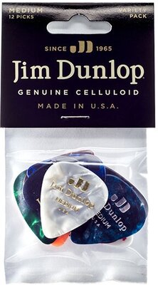 Набор медиаторов CELLULOID PICK MEDIUM VARIETY PACK 12шт, средние, Dunlop