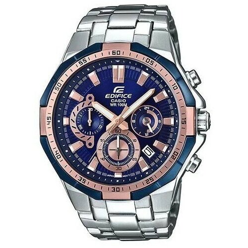 Наручные часы CASIO Наручные часы CASIO Edifice EFR-554D-2AVUDF хронограф, секундомер, водонепроницаемые, золотой, синий