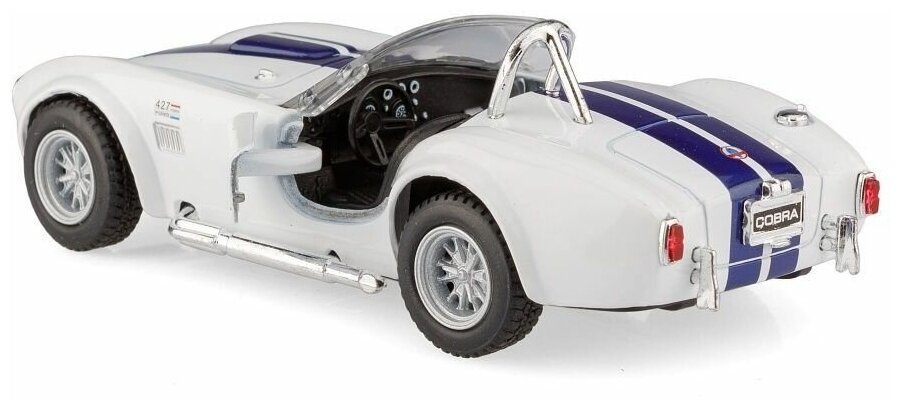 Машинка металлическая Kinsmart 1:32 "1965 Shelby Cobra 427 S/C" KT5322D инерционная / Синий - фотография № 14