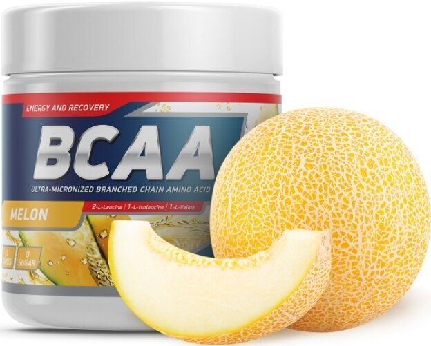 Аминокислоты BCAA (БЦАА), Geneticlab Nutrition, BCAA 2:1:1, 250 г, Дыня