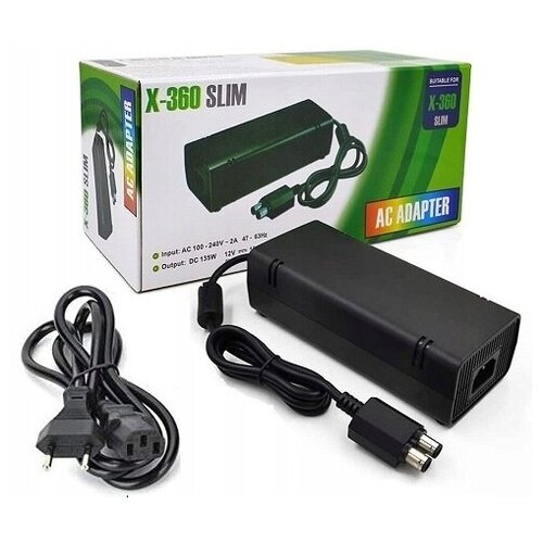 блок адаптер питания для консоли gba sp черный Блок Питания для консоли XBox 360 Slim Адаптер 220в AC Adapter