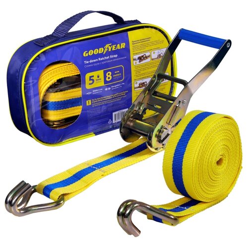 фото Стяжка груза с храповым механизмом goodyear 5 т, 8 м