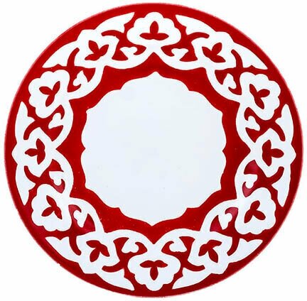 Тарелка Красная Пахта, Turon Porcelain, Ø 17.5 см,