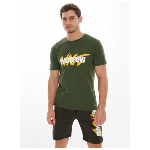 фото Мужская футболка с принтом хаки, 46 mtforce