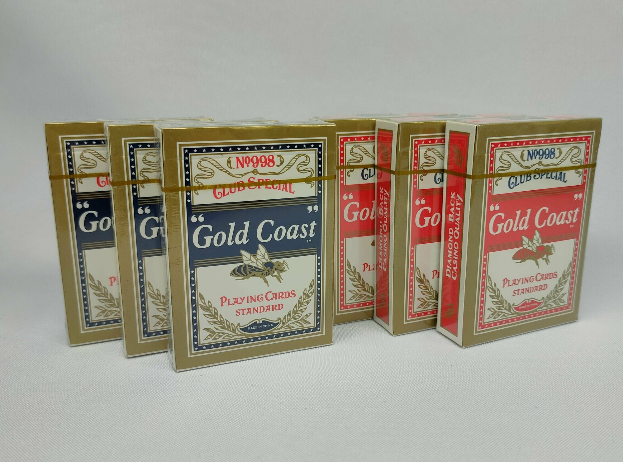 Карты игральные полупластик Gold Coast 54шт Набор 6 шт синяя и красная колода