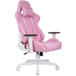 Кресло игровое ZOMBIE NEO PINK розовое, обивка из экокожи, подлокотники 3D - изображение