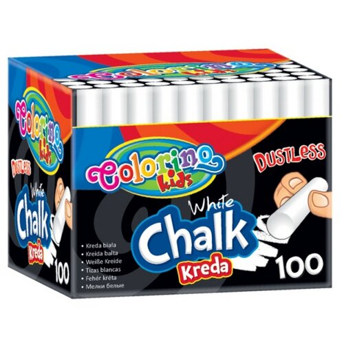 Беспылевой белый мел Colorino100 шт
