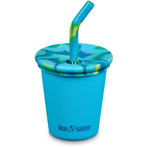 Детский стакан одностенный Klean Kanteen Kid Cup Straw Lid 10oz (296 мл) Hawaiian Ocean с трубочкой