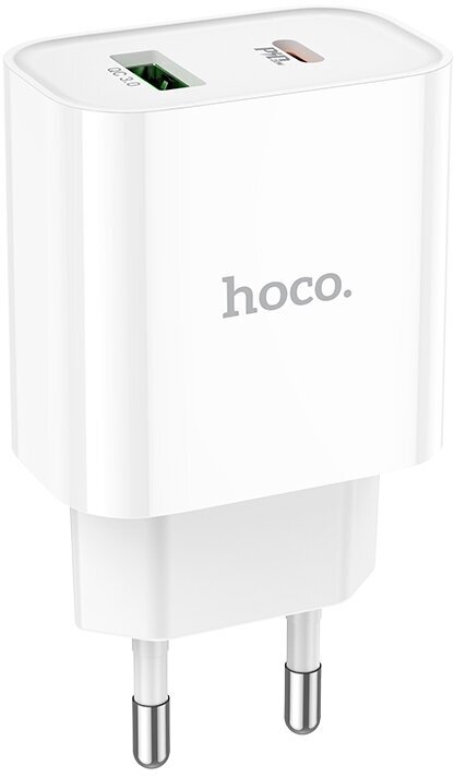 СЗУ, 1 USB 3.0 QC+1 PD 20W (C80A Plus), HOCO, белый