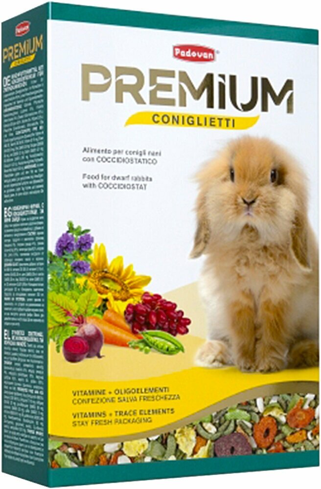 Комплексный корм для декоративных кроликов Padovan Premium coniglietti , 500 г