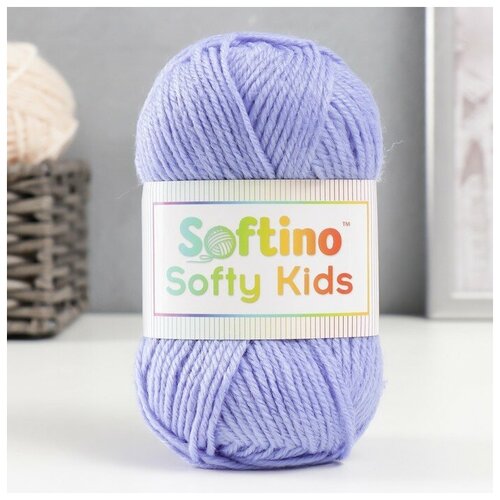 фото Пряжа 100% акрил "softy kids" 90м ±5м 50 гр цвет 23 глициния(2 шт.) softino