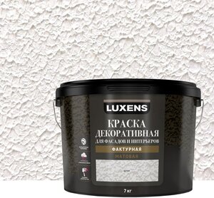 Краска декоративная Luxens фактурная матовая цвет белый 7 кг