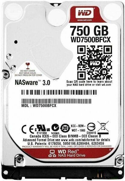 Жесткий Диск Western Digital WD7500BFCX 750Gb SATAIII 2,5" HDD