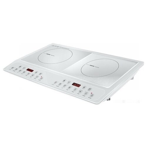 Плита индукционная настольная / Centek CT-1514 White / 3500 Вт / 8 настроек мощности / 7 программ / Таймер