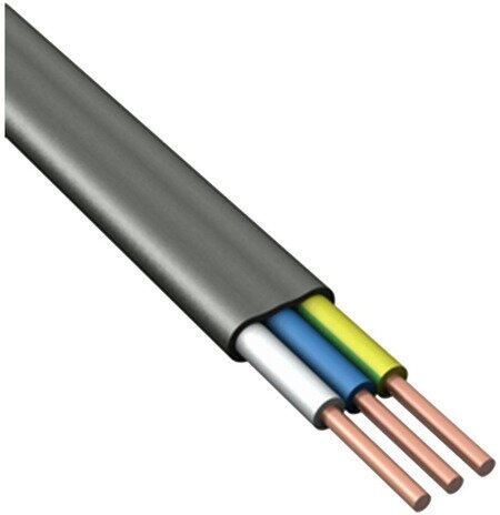 ККЗ Кабель ВВГ-Пнг(А)-LS 3x1,5 ок (N, PE) плоский ГОСТ (бухта 100 м) - фотография № 16
