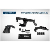 Фаркоп под квадрат Berg для Mitsubishi Outlander (Мицубиси Аутлендер) XL 2005-2012, шар E, 1500/75 кг, F.4012.001