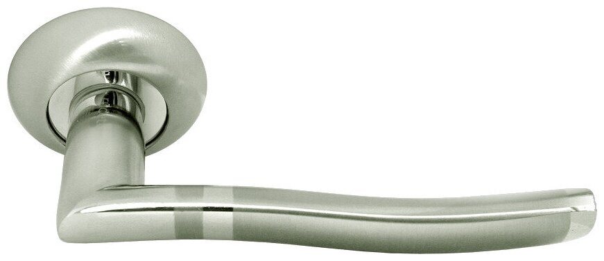 Ручка дверная Rucetti, RAP-3 SN/CP сатин никель/хром