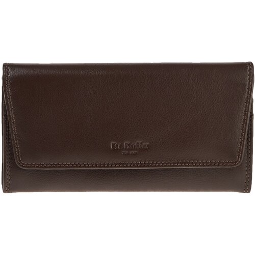 Портмоне Dr.Koffer X510405-41-09, фактура гладкая, коричневый