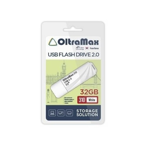 Флешка OLTRAMAX OM-32GB-310-White usb флешка oltramax om 8gb 70 белый