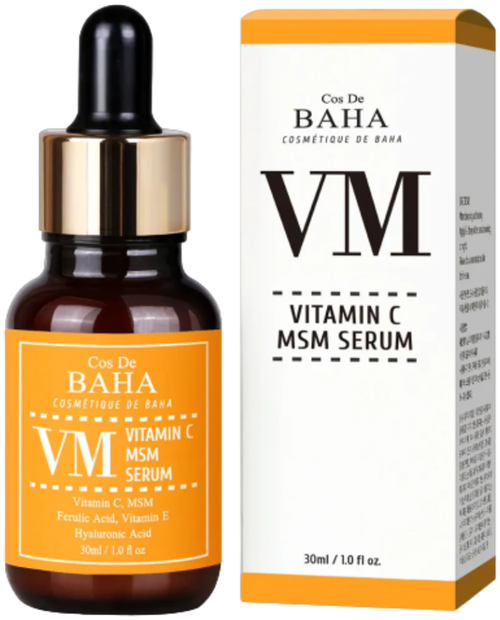 Оригинал. Сыворотка для лица с витамином C и феруловой кислотой Cos De BAHA Vitamin C MSM Serum VM, 30 мл