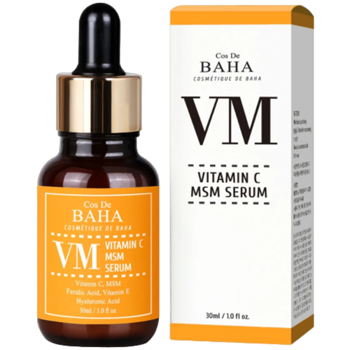 Оригинал. Сыворотка для лица с витамином C и феруловой кислотой Cos De BAHA Vitamin C MSM Serum VM, 30 мл depiltouch professional сыворотка восстанавливающая для лица с церамидами витамином с и феруловой кислотой 50 мл