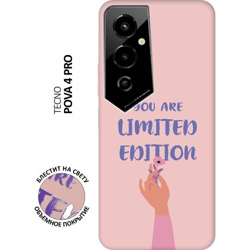 Силиконовый чехол на Tecno Pova 4 Pro, Техно Пова 4 Про Silky Touch Premium с принтом Limited Edition розовый силиконовый чехол на tecno pova 4 pro техно пова 4 про silky touch premium с принтом heart розовый