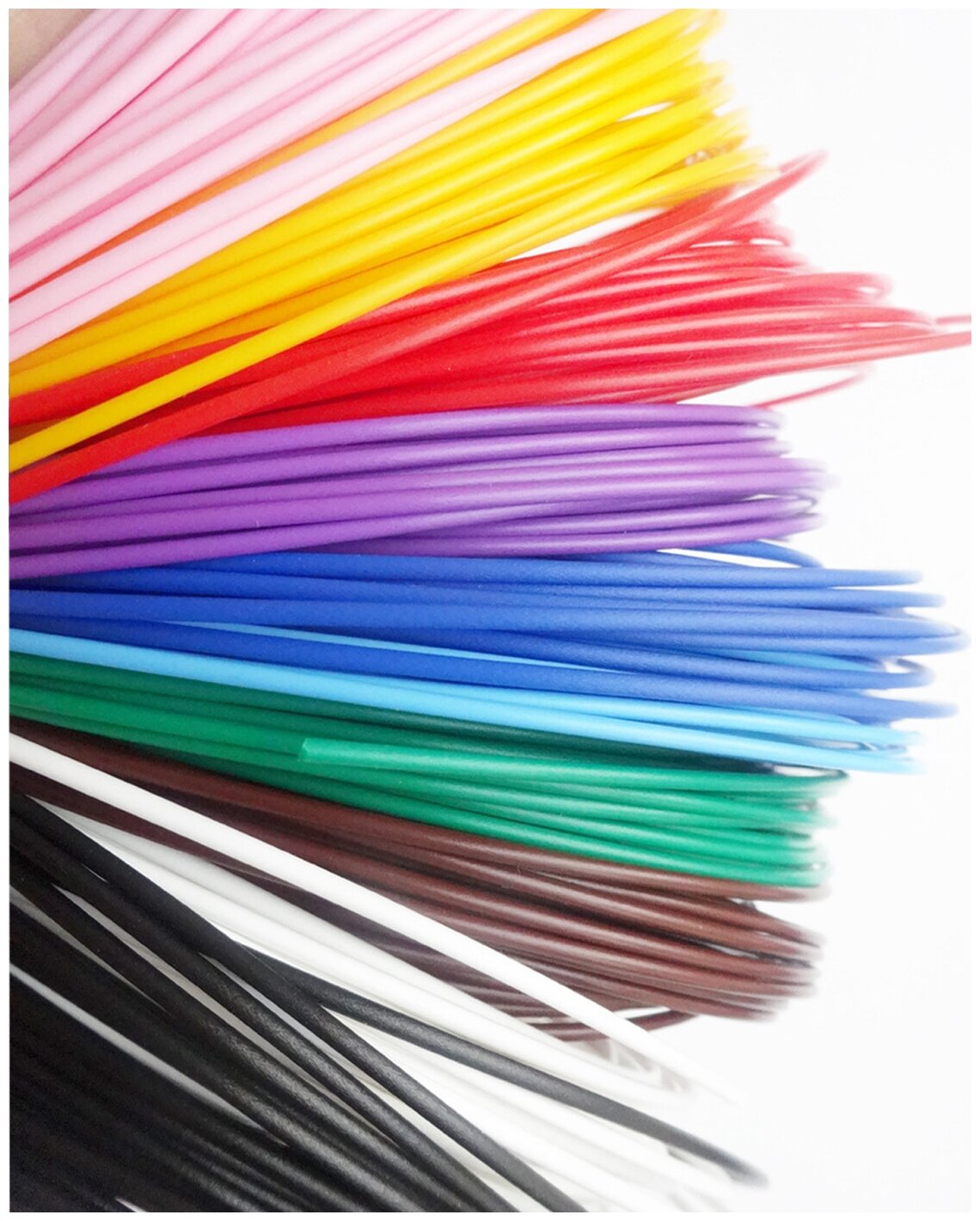 Набор пластика для 3д ручки ПЛА 10 цветов 100 метров