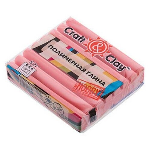 фото Набор полимерной глины cch 52 г розовый крем craft & clay