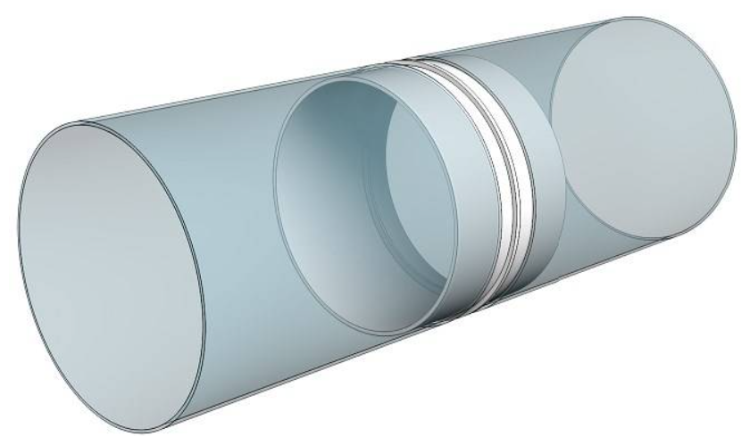 Соединитель круглых каналов D 160 мм 16 СКП ERA - фотография № 8