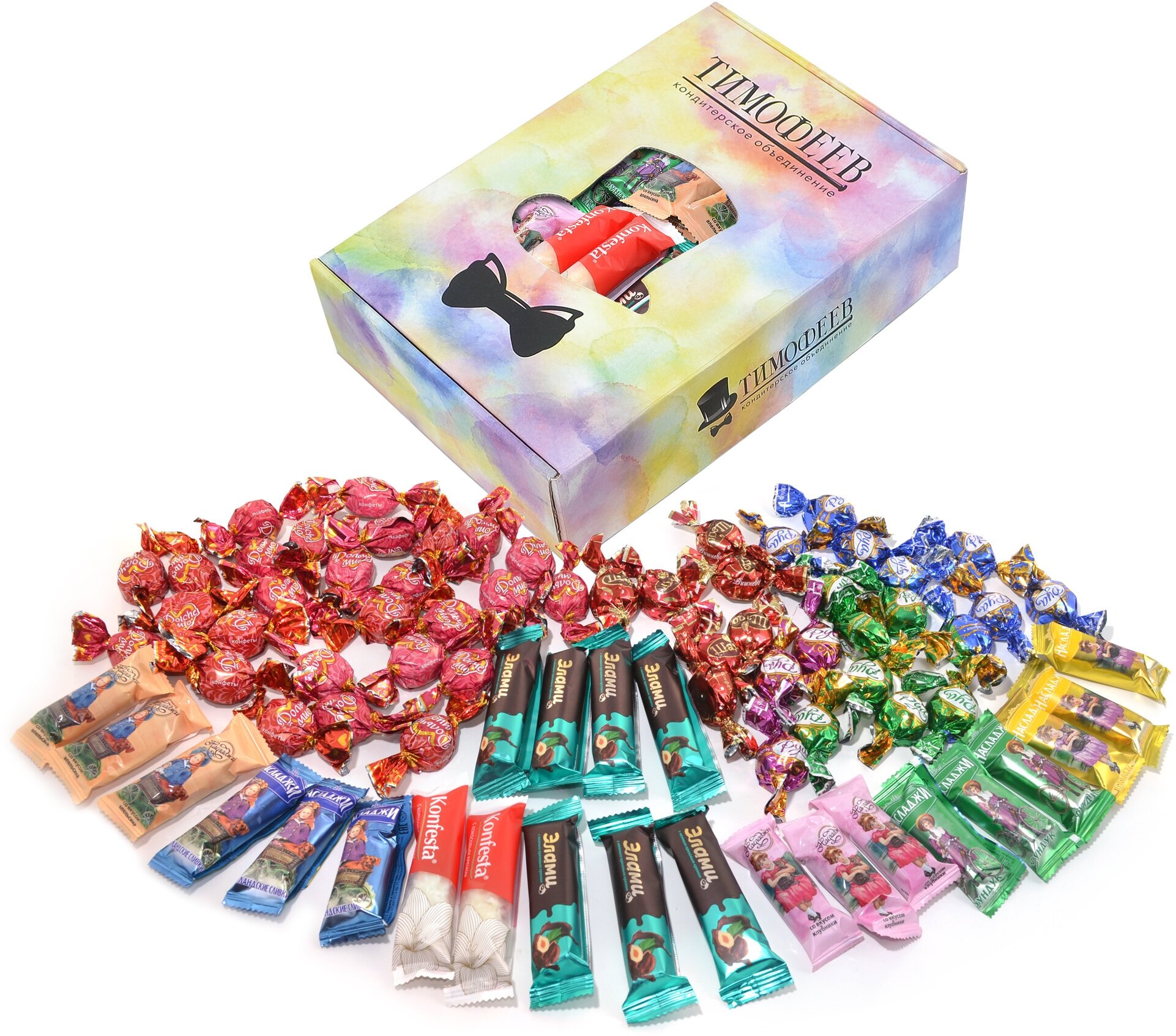 Шоколадные конфеты ассорти из 13 видов в подарочном наборе ESSEN & KONFESTA, Тимофеев ко, 1 кг - фотография № 3