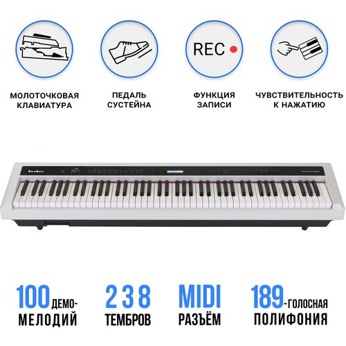 Цифровое пианино TESLER STZ-8800 WHITE